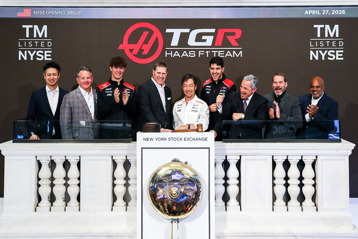 F1 Team, Toyota Execs Ring Opening Bell at NYSE