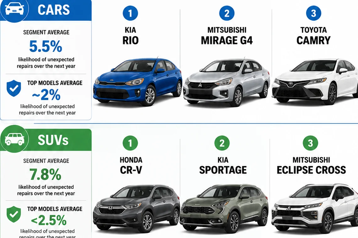 CARFAX Ranks the Most Reliable Used Vehicles by Segment