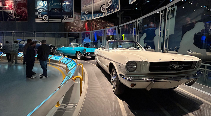 Auction Academy check out displays at the Ford Rouge Complex at the group’s stop in the Detroit area. October, 2025.